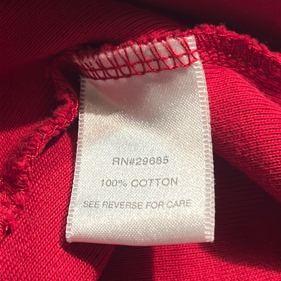 PENDLETON ROUND-UP tee-Cotton red short sleeve logo V-Neckline Sz L - Picture 9 of 12